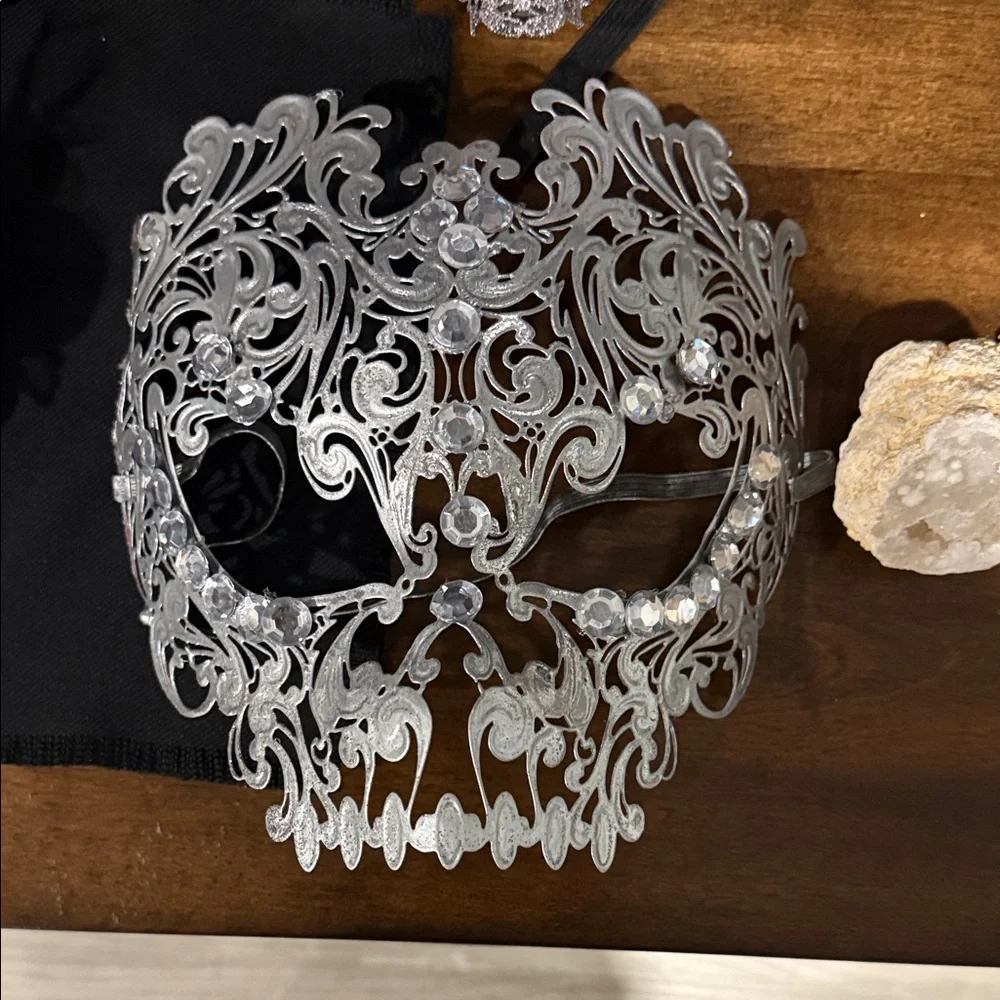 Elegant Silver Masquerade Masks